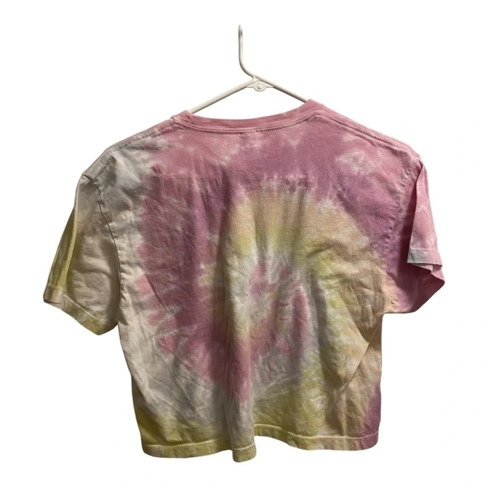 BODCOMPLEX Upstate Is Great Tie-Dye Graphic Women's Crop Top T-Shirt Size L NY - Picture 6 of 6